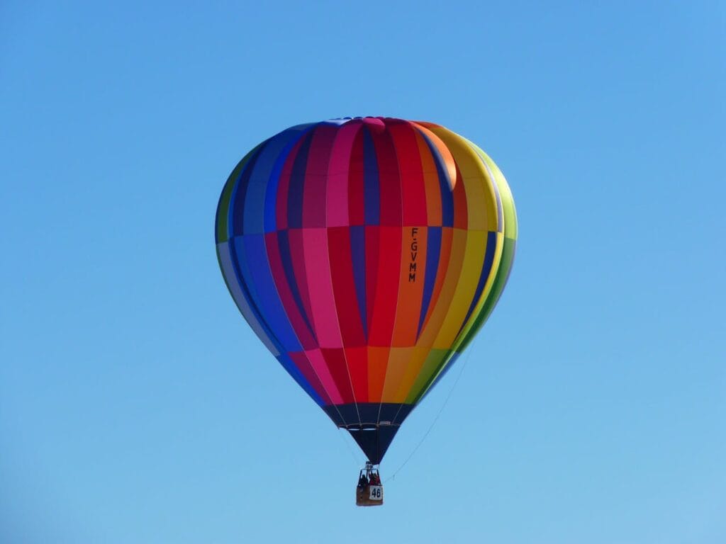A multicolor Hot Air Balloon