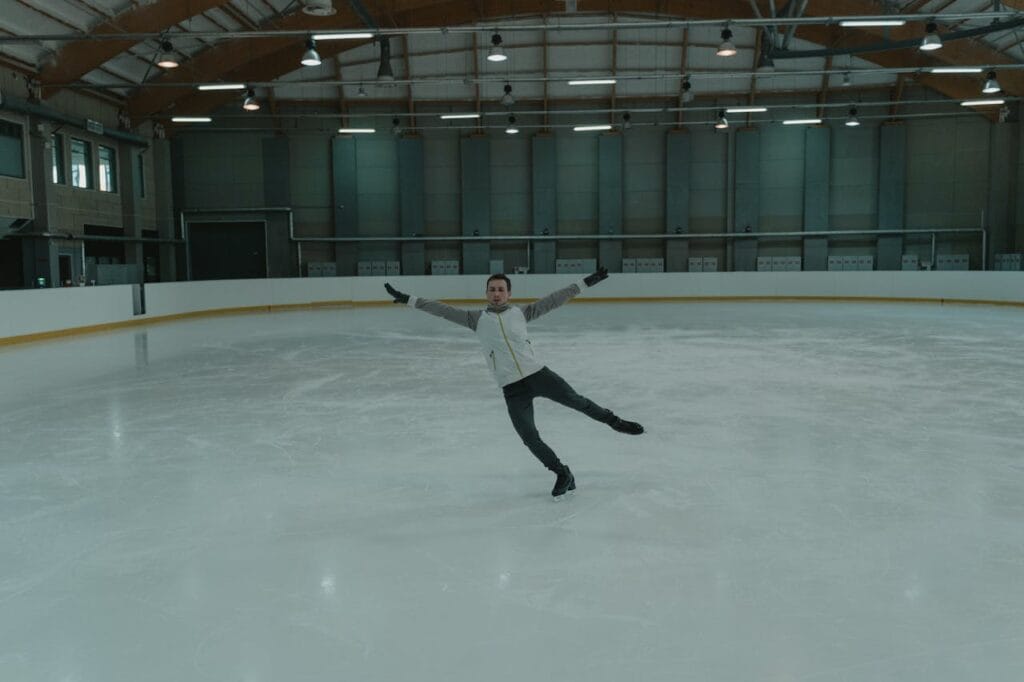 A Person Ice Skating in Kashmir