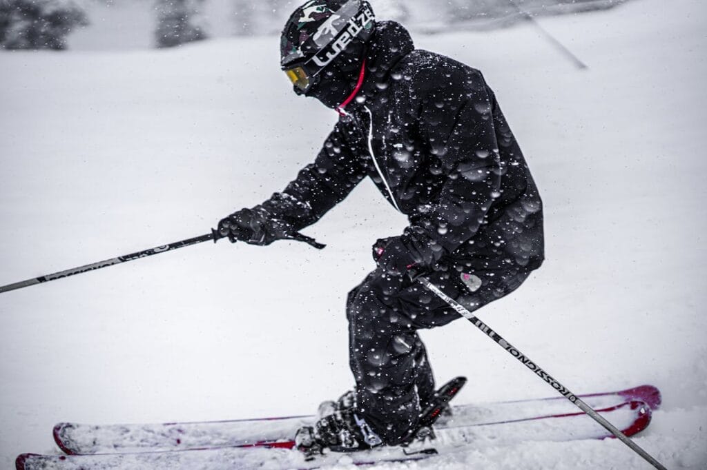 A Person Skiing in Gulmarg