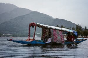 Tourist on a Shikara Ride onDal Lake Srinagar, Kashmir