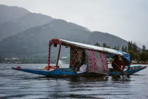 Tourist on a Shikara Ride onDal Lake Srinagar, Kashmir
